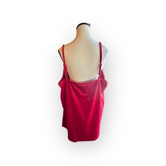 🆕NWT Women’s torrid 3 (4) Red Velour Sleeveless Lounge Camisole 22 24 26 28 - Picture 5 of 11